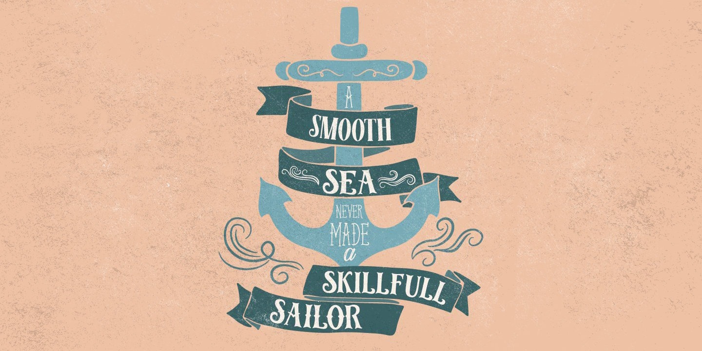 Beispiel einer Old Harbour Sailor-Schriftart